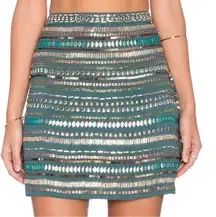 Tularosa Revolve Crystal Skirt in Emerald Size Small