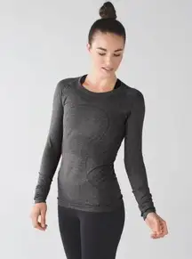 Lululemon Swiftly Tech Long Sleeve Crew | Size: 8 | Heathered Black