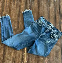 women's blue jeans distressed size 26