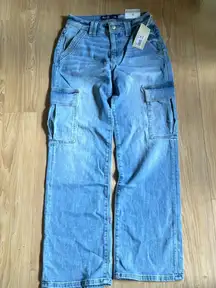 Miss Me High Rise Cargo Jeans