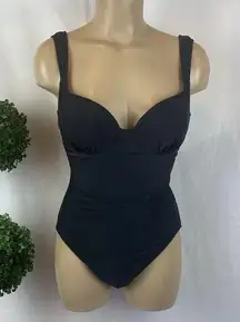 Newport News Black 1 Piece Swim Bathing Suit 10