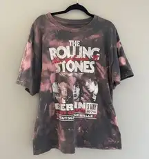 Rolling Stones Custom Bleached Short Sleeve Tee T-Shirt Size XXL