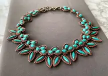 Anthropologie Turquoise Statement Necklace