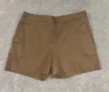 Everlane Khaki‎ High Waist Size 6 Side Zip up Shorts Pockets