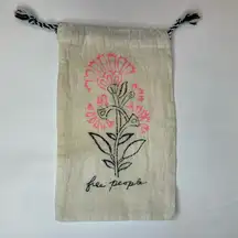 Free People Linen Draw String Drawstring Off-White Reusable Jewelry Dust Bag