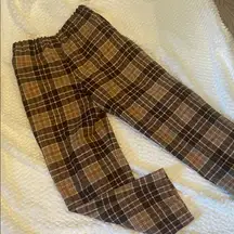 Plaid Brown and Tan Pants vintage handmade