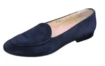 Cole‎ Haan Blue Suede Leather Embroidered Loafers Size 6 B Preppy Quiet Luxury