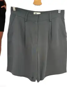 Lita by Ciara Revolve Trouser Shorts Pleated Style High Waist Black Size 10