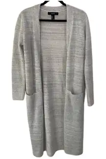 Forever 21 Gray Marbled Open Front Duster Cardigan Sweater Size S