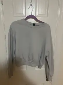 light grey cropped sweatshirt