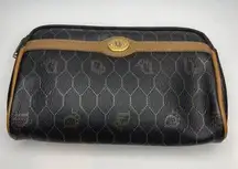 Christian Dior Vintage Honeycomb Minaudière Pouch - Brown - Preowned
