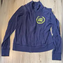 Victoria’s Secret pink zip up sweatshirt blue yellow jacket sweater