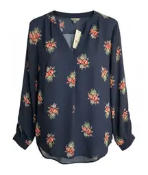 Soho Navy Floral Blouse