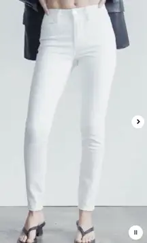 Frame Denim Size 23 Le High Skinny Jeans Women’s Stretch Blanc White Pockets