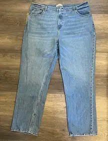 Abercrombie & Fitch 90s Straight Ultra High Rise Curve Love Jeans Size 35/20R