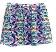 VICTORIA'S SECRET Blue Green Purple Pink Boho Palm Tree Hawaiian Mini Skirt 10