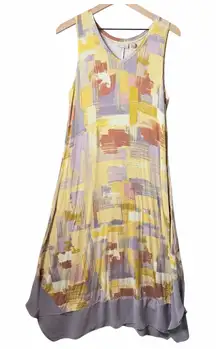 LOGO Lori Goldsein Sleeveless Maxi Dress Multicolor Womens US size M