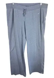 Nike Y2K Cotton Gray Straight Leg Drawstring Lightweight Sweatpants Womens Sz L