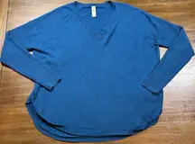 Lolë Women’s Size S Blue Boxy Cotton/Recycled Poly Blend Sweater