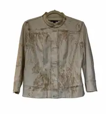 Tribal jacket mock turtleneck snap button Sz 6