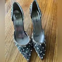 Anne Michelle Sequin Beaded Heels