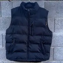 St. John's Bay Puffer Quilted Vest Puffer Gold Black Large
