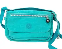 Kipling Teal Green Sabian Crossbody Mini Bag Nylon