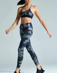 Noli Guerra Metallic Navy Foil  Camo Leggings