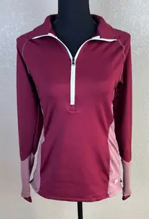 Under Armour ColdGear Fitted Pullover Top Maroon‎ Athletic Womens
