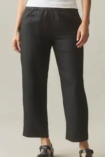 NWOT American Giant Women's Black Linen Pants Size XL Wide Leg Summer