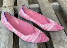 Rothy’s Pink Plaid The Point Flats Limited Edition Size 10