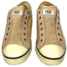 UGG  Women's Laela Shoes Sand Suede Laceless Slip On Shearling Lined US 6