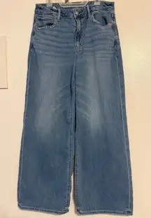 AE Dreamy Drape Stretch Super High-Waisted Baggy Wide Leg Jean