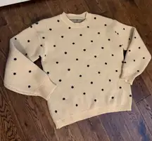 Cream/Black Polka Dot Sweater