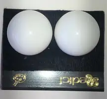 Medici Vintage White Chunky Retro Boho Button Earrings