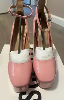 Schutz pink platform heels