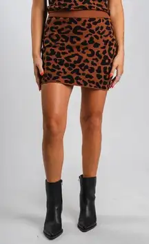 Forever 21 Leopard Print Brown & Black Short Skirt Size Small / See all Pics and Read Description