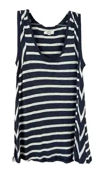 Madewell Striped Tank Top Blue and White Women's Size XS