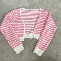 yllw the label Pink and White Knit Cardigan