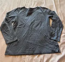 Croft & Barrow Blue Polkadot Long Sleeve Top Woman’s Size Large