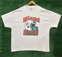 Miami Dolphins white T-Shirt Size XXL