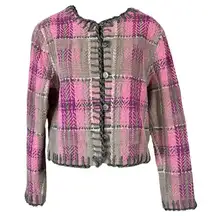 Sandy Starkman PINK Plaid Blazer Jacket