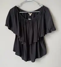 Women's Holding Horses Blouse‎ Size S Black