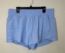 AVIA Women's Light Blue Patterned Wind Shorts w/Liner Size XL