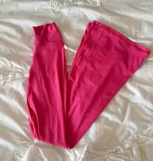 Aerie Pink Flare Leggings Crossover