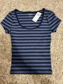 Hollister Striped Baby Tee Blue