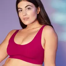 Knix Luxelift Pullover Wireless Bra in Cerise Cranberry Size XL+