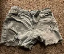 Trendy Light Blue Jean Shorts