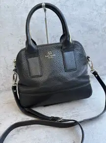 Kate Spade Southport Avenue Small Jenny Black Leather Bag Crossbody Satchel