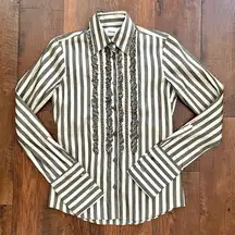 MOSCHINO tuxedo shirt, raw silk, made in Italy, size 4